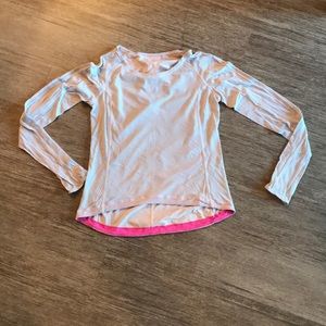 Lululemon light pink long sleeve workout top